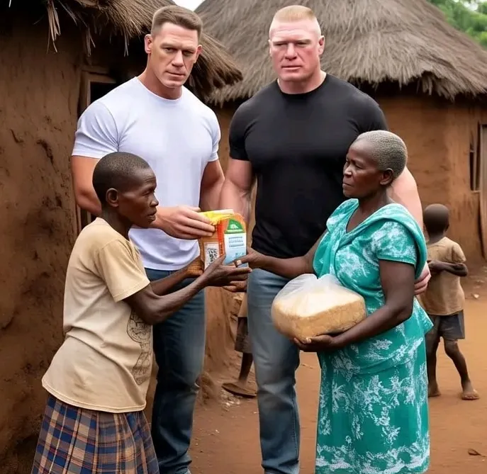 Brock Lesnar and John Cena and Shock Fans with Heartfelt Act of Kindness in Remote Village