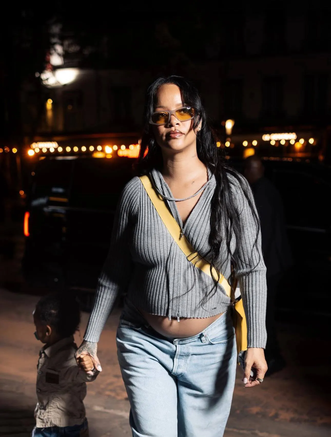 Paris Turns Into a Family Runway: Pregnant Rihanna and A$AP Rocky Stroll the City of Love with Rza and Riot