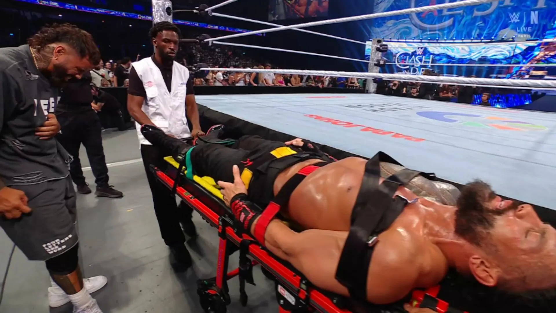 image_68b6ad1e4e50d Paris Stunned: Roman Reigns Survives Bronson Reed War — Only to Be Carried Out After Double Attack