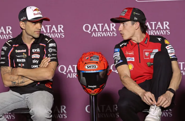 Cover Image for Marc Marquez Names Three Riders ‘Destined’ to Shape MotoGP’s Future with Jorge Martin