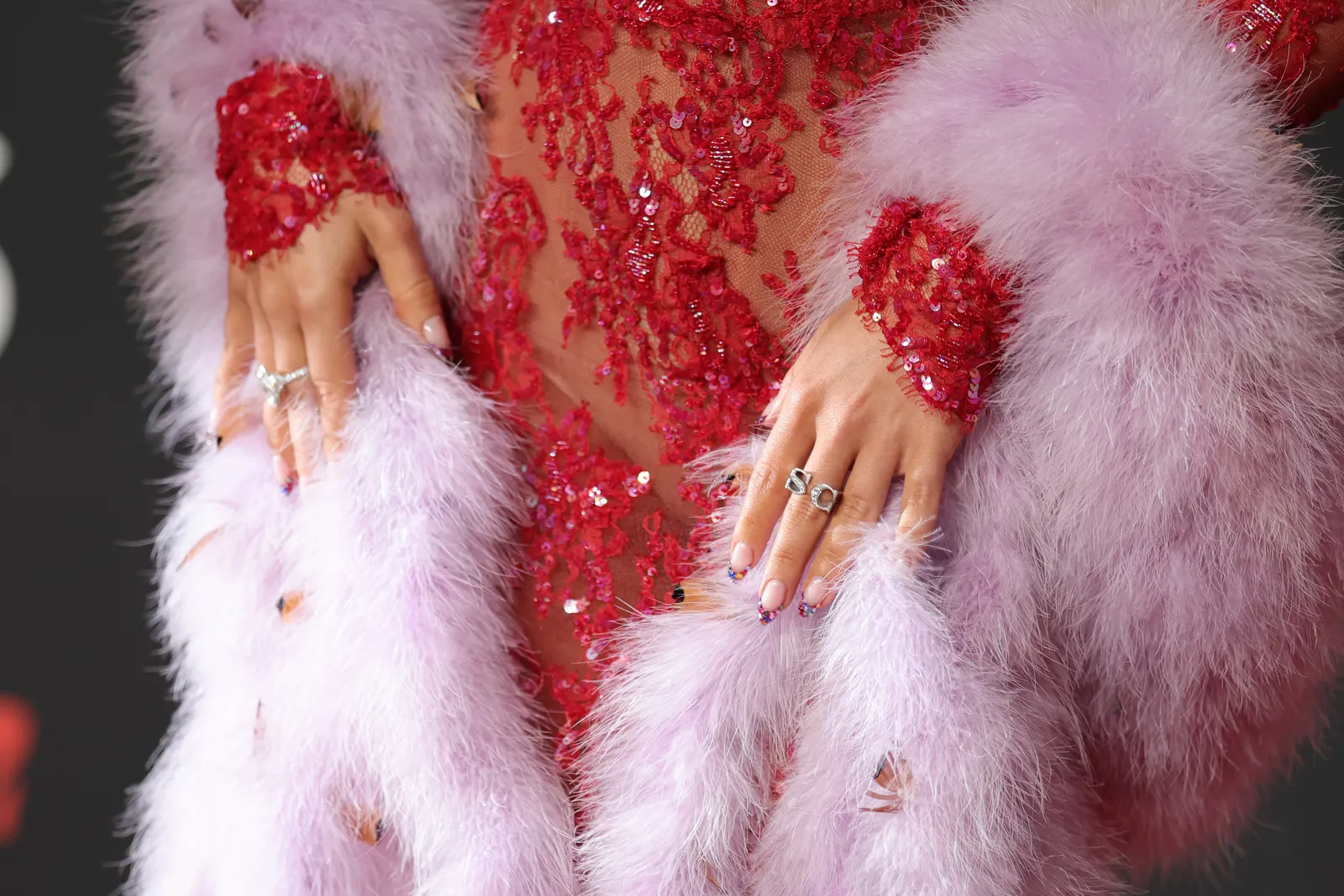 Sabrina Carpenter’s VMAs Nail Art Steals the Show: Rhinestone-Embellished French Mani Sets Fall Trend