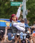 Cardi B Stuns Crowd As She Dances On A Car At Surprise Pop Up Ahead Of New Album Release