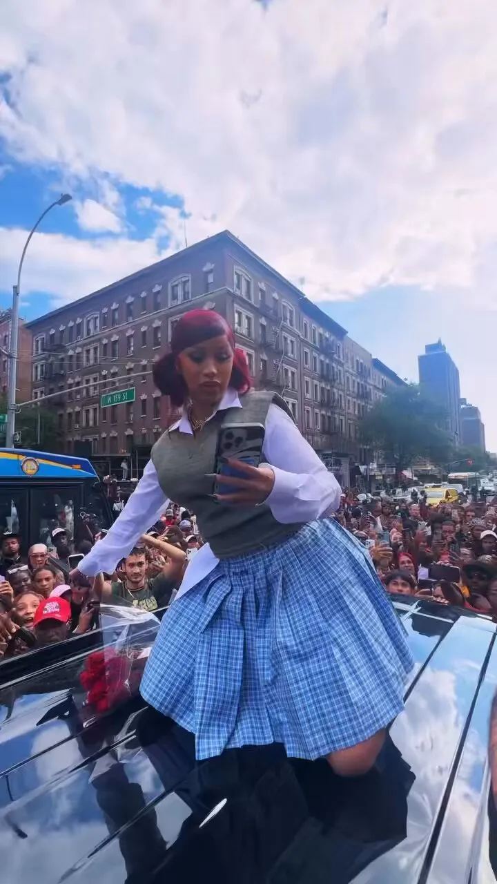 image_68c7a58d06e60 Cardi B Stuns Crowd As She Dances On A Car At Surprise Pop Up Ahead Of New Album Release