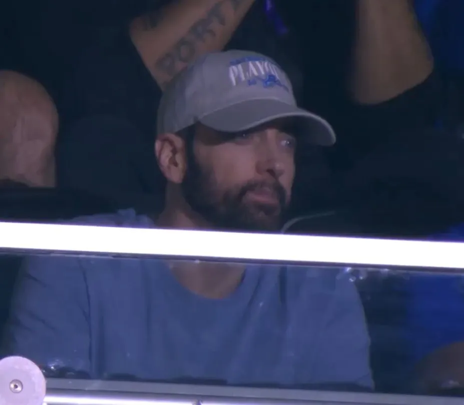 Eminem Joins Keegan Michael Key At Detroit Lions Game Today In A Surprise Celebrity Moment