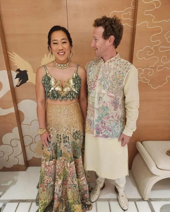 image_68c8e5cd55699 Mark Zuckerberg and Priscilla Chan Celebrate Indian Culture in Pre-Wedding Outfits
