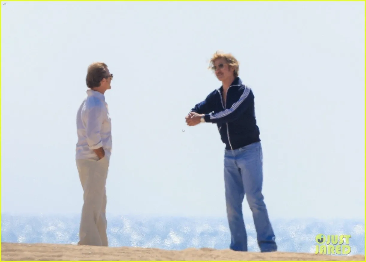 image_68ca3572b6b53 What Are Brad Pitt and Scott Caan Shooting on the Beach for Cliff Booth’s Next Chapter?