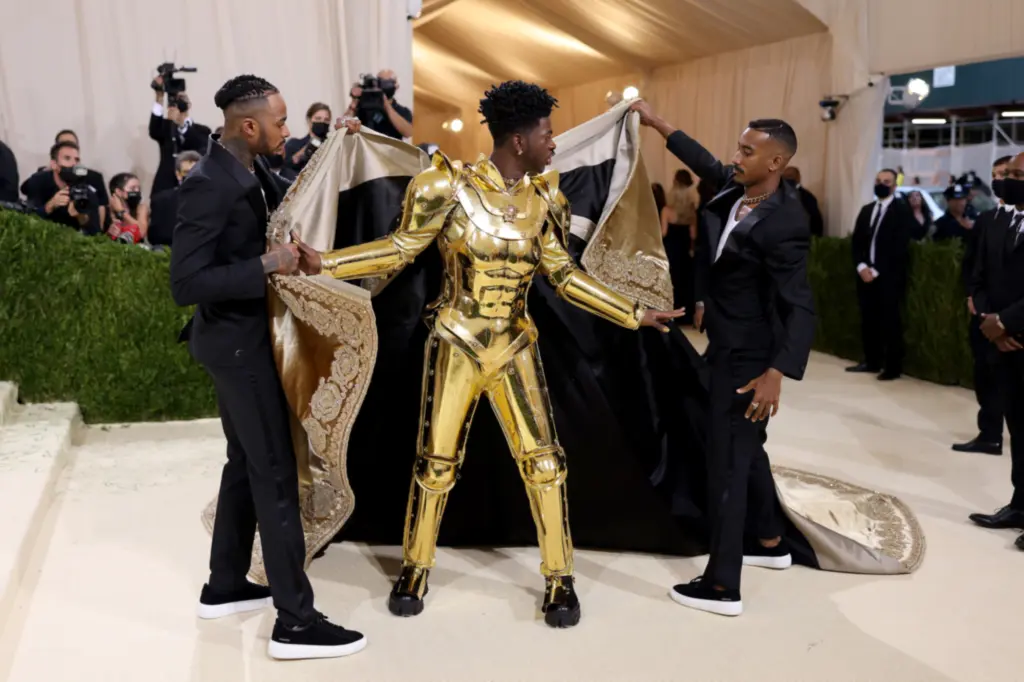 Lil Nas X’s Golden Armor at Met Gala 2021 Was a Hidden Montero Easter Egg